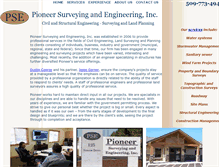 Tablet Screenshot of pioneersurveying.com